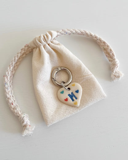 Personalizirani keramički privjesak za kućne ljubimce na srca