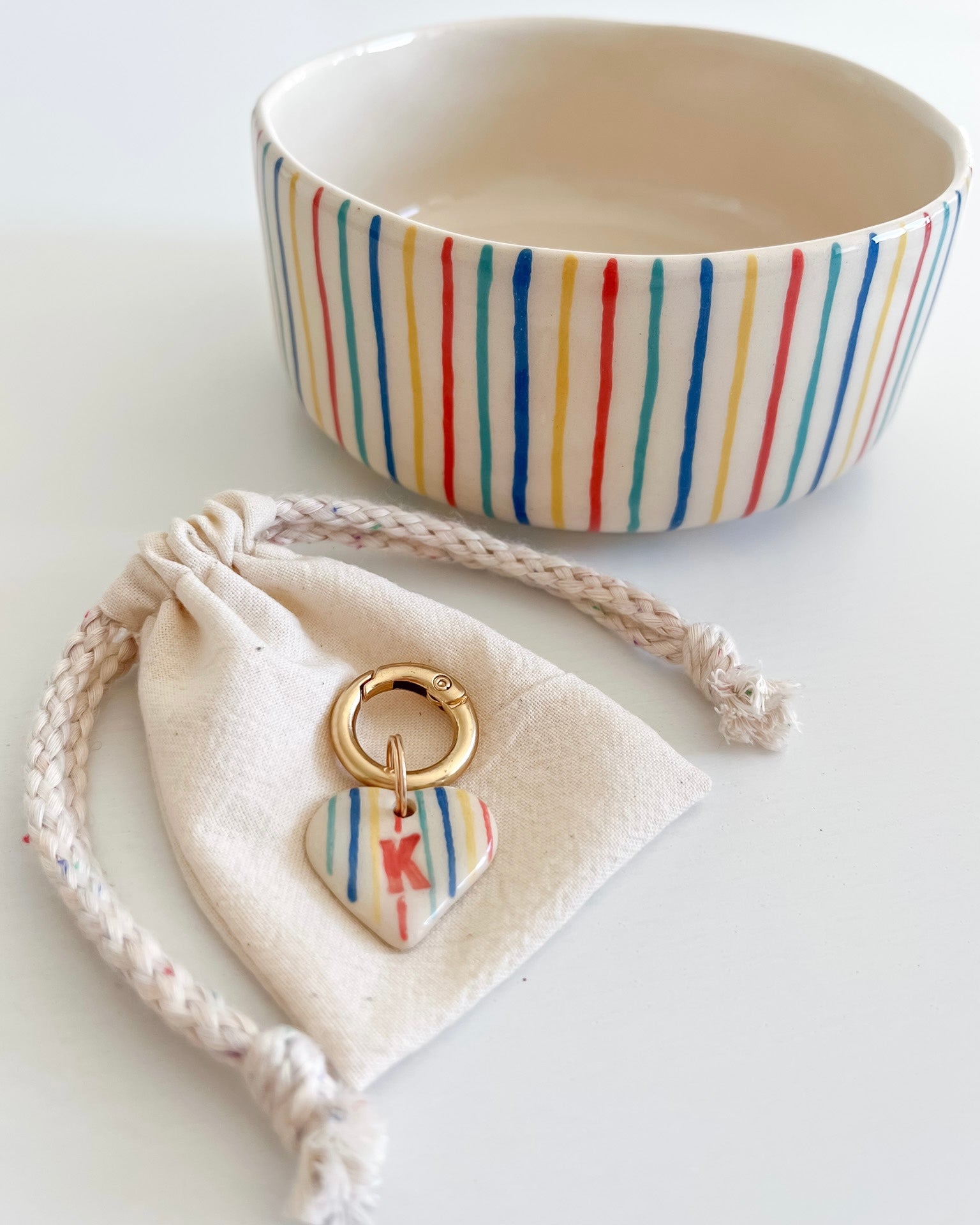 Personalizirani keramički pricjesak za pse i mačke na prugice