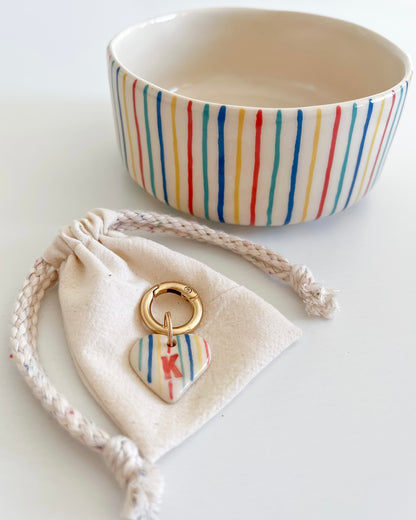 Personalizirani keramički pricjesak za pse i mačke na prugice