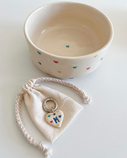 Personalizirani keramički privjesak za pse i mačke u obliku srca